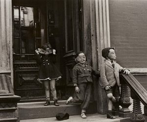 SOLD. Helen Levitt (American, 1913–2009), ‘Three Children with Masks, New York, 1939