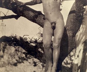 SOLD. Authentic Baron Wilhelm von Gloeden Photograph ‘Male Nude’, Late 1800’s