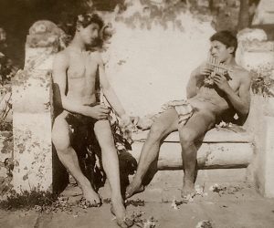 SOLD. Authentic Baron Wilhelm von Gloeden Photograph ‘Young Males’, Late 1800’s