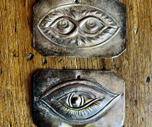 SOLD. Vintage Greek ‘Tamata’ Prayer Plates
