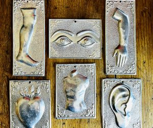 SOLD. Set of Greek ‘Tamata’ Metal Prayer Plates