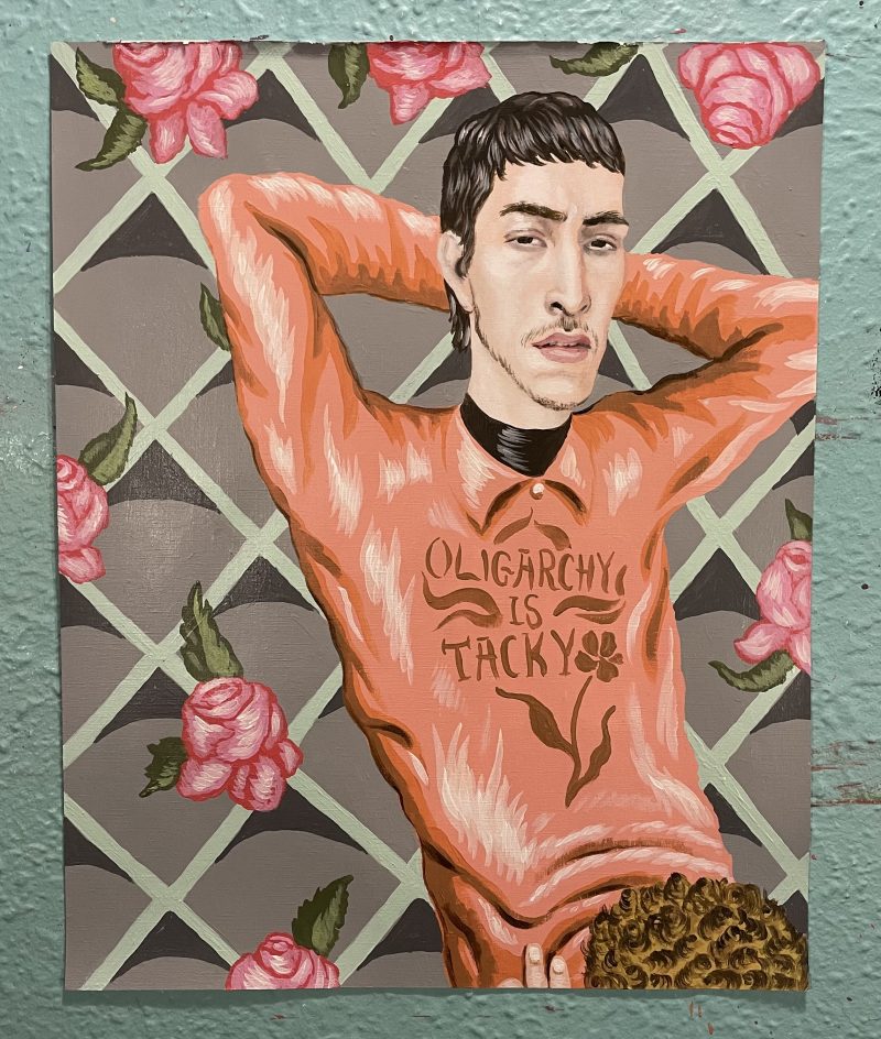 Bruno Leydet (Montreal, Canada), 'My Funny Valentine', acrylic, acrylic on canvas paper, 20 x 16 inches, 2025, $650 USD 