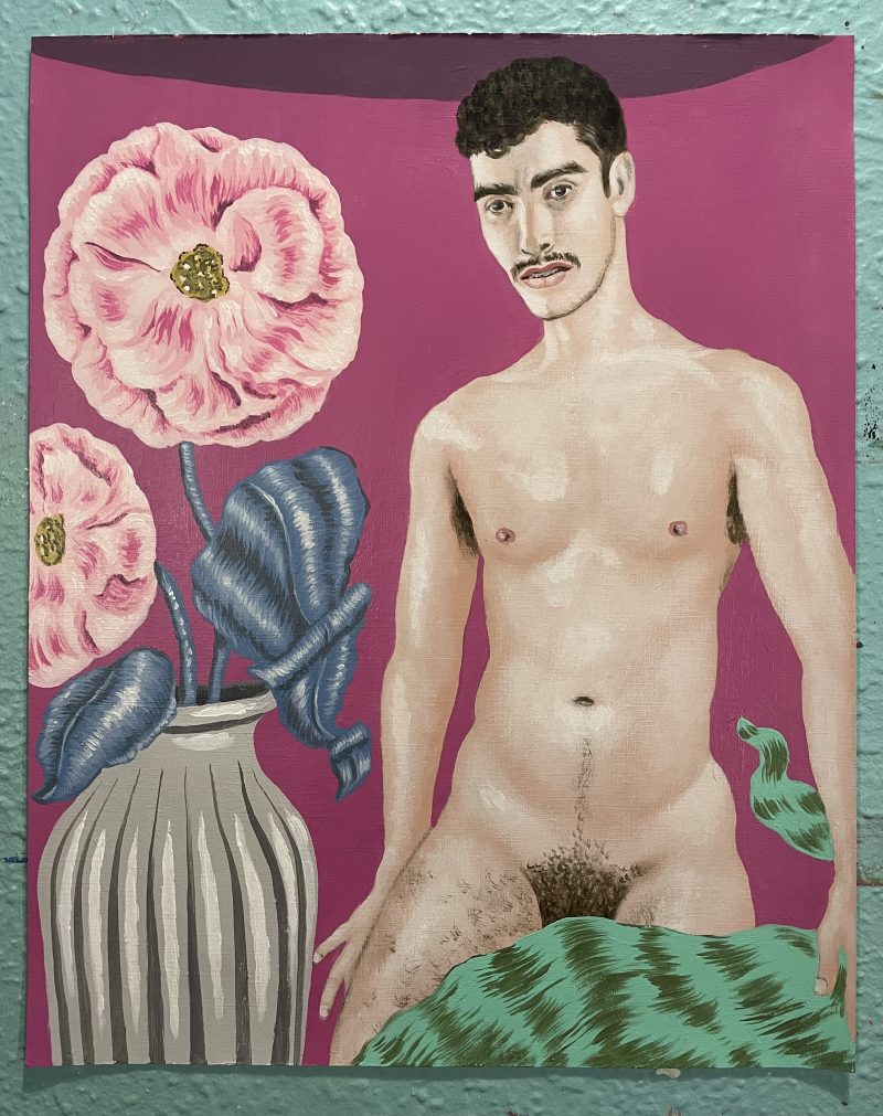 Bruno Leydet (Montreal, Canada), 'Pendejo', acrylic on canvas paper, 20 x 16 inches, 2025, $650 USD