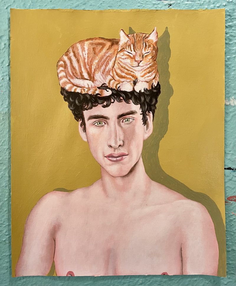 Bruno Leydet (Montreal, Canada), 'Tranquil', acrylic on canvas paper, 20 x 16 inches, 2025, $650 USD
