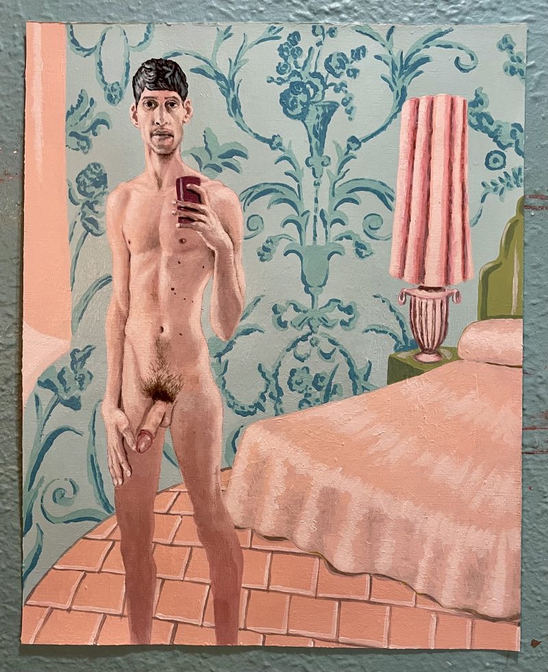 Bruno Leydet (Montreal, Canada), 'Dal Mio Cuore', acrylic on canvas paper, 20’ x 16 inches, 2025. $650 USD 