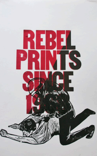 Rebel Prints Since 1968
Woodblock And Letterpress 20 x 13 in (50.8 x 33.02 cm)
Guillermo Trejo, 2011. $80.