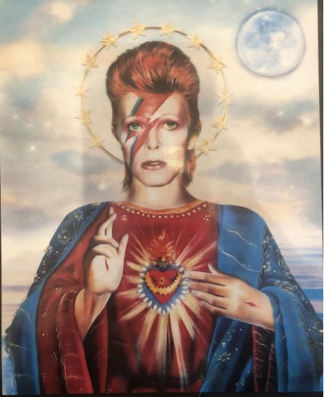 SOLD. Stars as Saints - David Bowie Print
Unknown Artist. $10