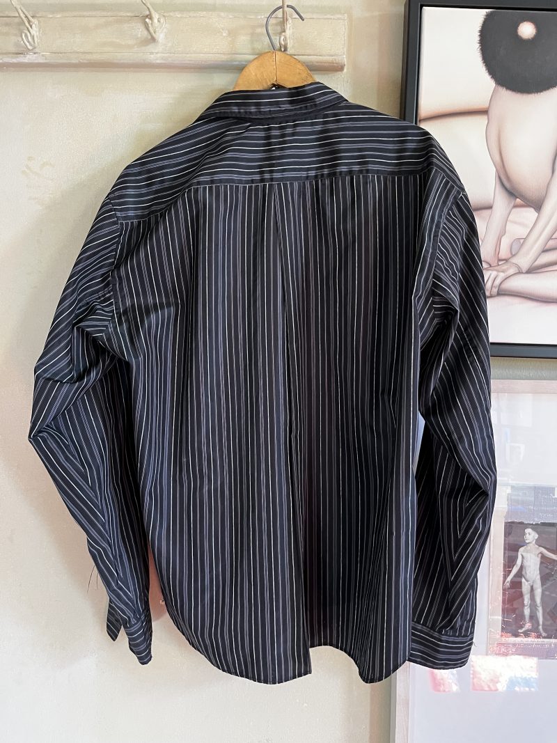COMME DES GARCON, Homme Plus, Large, Black Nylon (type) Fabric, Shirt. 1980's New York. Excellent Condition. $350.  